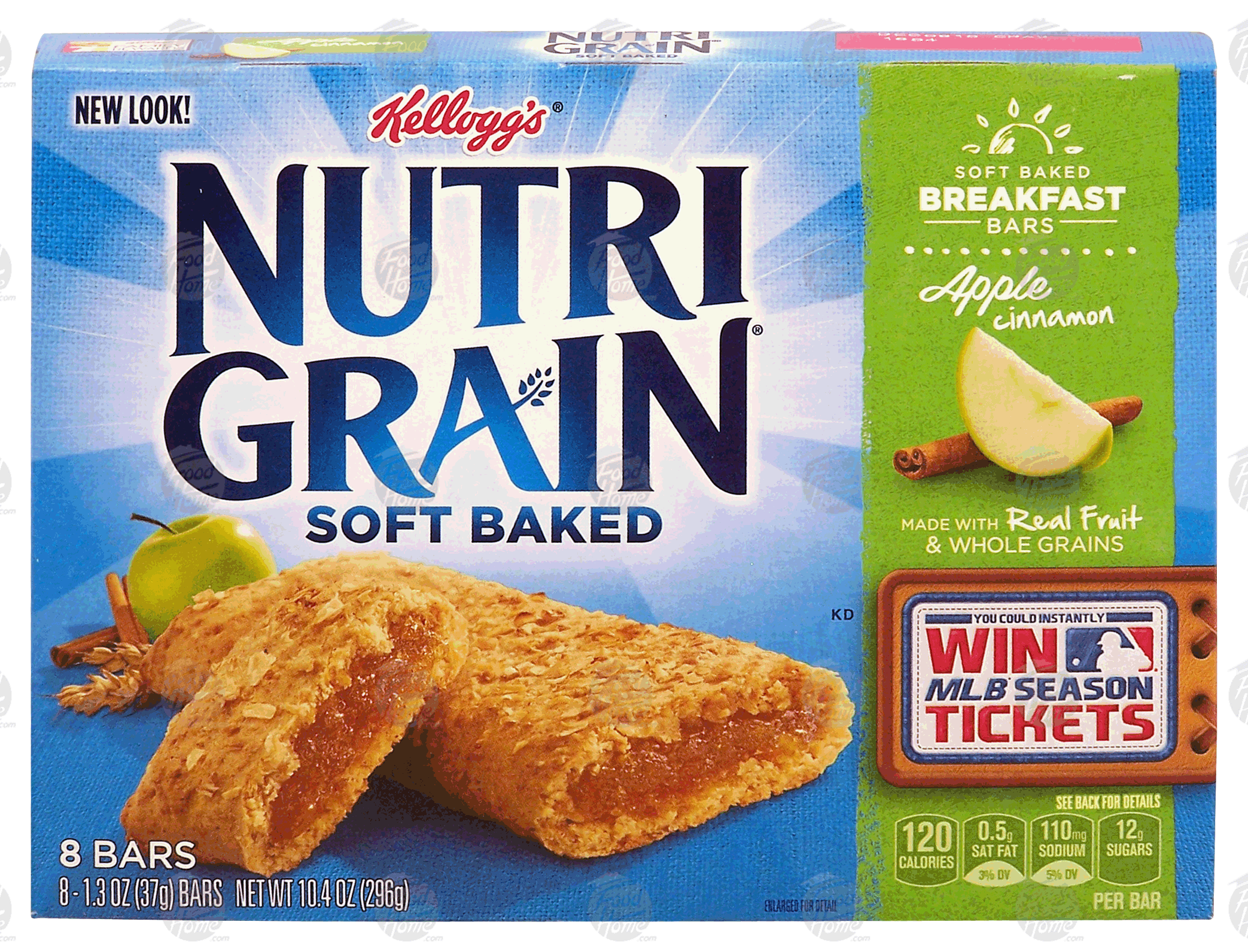 Kellogg's Nutri-Grain apple cinnamon soft baked breakfast bars, 8-bars Full-Size Picture